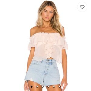 House of Harlow x Revolve semi-sheer top, size small